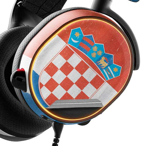 Croatia Flag Distressed SteelSeries Arctis 5 Skin